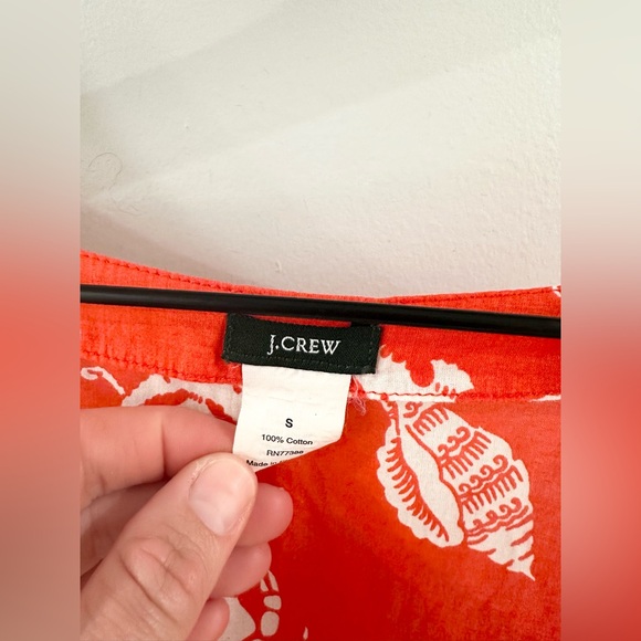 J. Crew Sea Creature Cotton Beach Pullover Orange Size Small - Picture 4 of 5